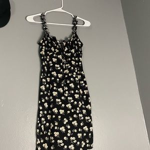 Flower print mini dress